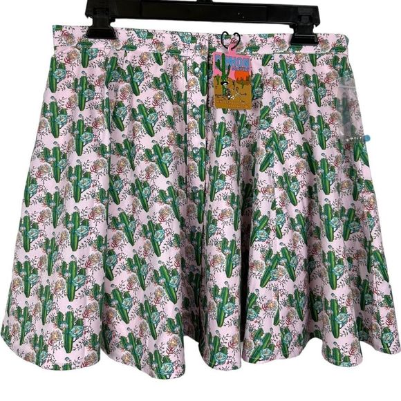 Dixxon Flannel Co Women’s Cactus Print Western Circle Skater Skirt Sz Med NWT - Picture 3 of 8
